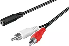 Garso kabelis gn. jack 3.5mm - 2x RCA Goobay 1.4m
