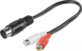 Garso adapteris DIN 5 kontaktų kištukas - 2x RCA Cinch Goobay