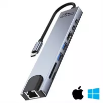 Media_Tech USB adapteris – MEDIA-TECH 8-in-1 Giga LAN MT5046