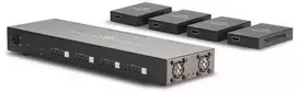 AV Matrix Prailginimas - LINDY Cat.6 4x4 HDMI 4K60 ir IR Matricos Prailginimas, 70 m, Juodas