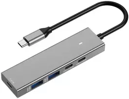 Spacetronik Adapteris HUB 5w1 USB-A ir USB-C NA USB 3.2 SPU-M16