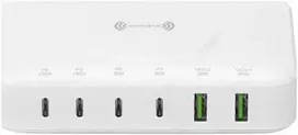 4smarts įkrovimo stotelė 7in1 100W su belaidžio įkrovimo galimybe baltos spalvos 540570