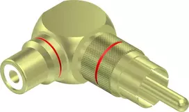 Procab PROCAB VC215 AV adapterio adapteris iš RCA/Cinch kištuko iki RCA/Cinch lizdo - kampinis (90°), pora