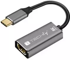 Adapteris USB Techly USB-C - HDMI Sidabrinė (IADAP-USBC-HDMI8)