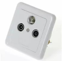 Qnect Antenos išvestis su palydovu, balta