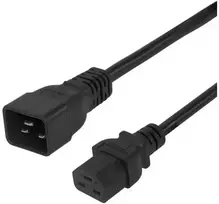 Maitinimo kabelis DELTACO IEC C20 - IEC C21 Hightemp, juodas, 2m / 1902011