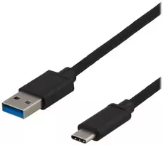 DELTACO - USB adapteris - USB-C (kištukas) į USB A tipo (kištukas) - USB 3.1 Gen 1 - 3 A - 25 cm - juodas