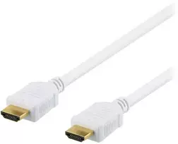 DELTACO didelės spartos aukščiausios kokybės HDMI kabelis, 0,5 m, Ethernet, 4K UHD, baltas