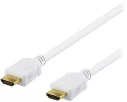 DELTACO didelės spartos aukščiausios kokybės HDMI kabelis, 3 m, Ethernet, 4K UHD, baltas