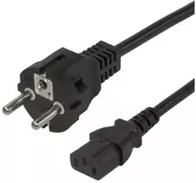 Maitinimo laidas DELTACO CEE 7/7 - C13, 3,0m, juodas / 1902304