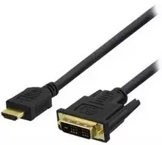 Deltaco HDMI-113D, 3 m, HDMI A tipo (standartinis), DVI-D, kištukas, kištukas, tiesus