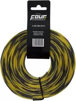 FOUR Connect 4-NS10BLYE12 Nylonsock Juodas/Geltona 12/25mm 10m