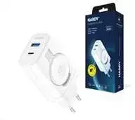 3Mk apsauginis indukcinis tinklo įkroviklis 3mk HARDY įkroviklis PD 2in1 33W USB-C USB-A - baltas