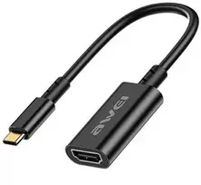 AWEI Adapteris CL-217T USB-C/HDMI juodos spalvos 4k/30Hz