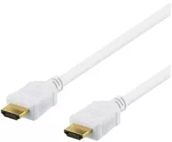 DELTACO didelės spartos HDMI kabelis, 5 m, Ethernet, 4K UHD, baltas