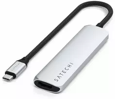SATECHI 4-in-1 USB-C Slim Multiport Adapteris 4K (Sidabrinis)