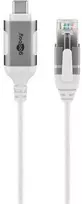 Goobay 74388, USB 3.1 A tipo, RJ45, 3 m, baltas