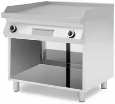 Lygi laisvai stovinti dujinė grilio plokštė 2 šildymo zonos Kitchen Line 800 x 700 mm 10 kW - Hendi 220207