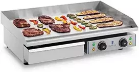 Royal Catering Elektrinis grilis aukštu kraštu, plotis 75 cm