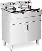 Royal Catering Dviguba atskirai pastatoma elektrinė gruzdintuvė su spintele 400 V 10000 W 26 l