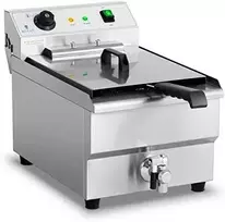 Royal Catering Reguliuojama elektrinė gruzdintuvė su išleidimo čiaupu 400 V 6000 W 16 l