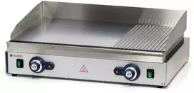 Profi Line lygių griovelių dviguba kaitlentė nuolatiniam darbui 3500W - Hendi 203163