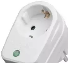Goobay Apsaugotas nuo viršįtampių lizdo adapteris, baltas, CE, GS, 230 V, 77,2 mm, 76 mm, 51,3 mm