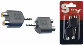 Adapterių komplektas 2xRCA/stereo mini jack Stagg AC-2CFJMSH