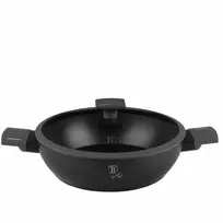 Berlinger Haus PLOKŠČIAS TITANINIS PUODAS SU DANGIU 30cm BERLINGER HAUS BH-8129 ANTRACITAS