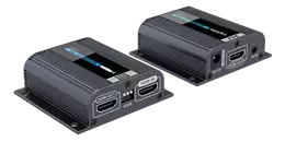 Deltacoimp HDMI Komutatorius per tinklo kabelį, prailgina HDMI signalą 1080p esant 60 Hz iki 40 m, EDID, palaikyti PoE į maitinimo imtuvą iš siųstuvo, IR, juodas / HDMI-270