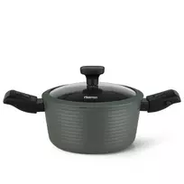 Fissman Puodas BRILLIANT 20x10cm /2,6 L su nuimamom rankenom ir stikliniu dangčiu [aliuminis su nelimpančia danga]