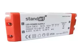 Maitinimo šaltinis Standart, LED, 3A, 0-36W, 12V, DC, IP20