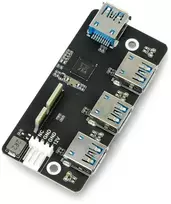 PCIe į USB 3.2 adapteris HUB 4x USB - suderinamas su Raspberry Pi CM4 - Waveshare 18899
