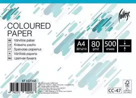 Spalvotas biuro popierius College A4, 80g, ežero mėlynos spalvos, 500 lapų
