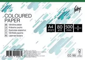 Spalvotas biuro popierius College A4, 80g, žalios spalvos, 500 lapų
