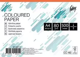 Spalvotas biuro popierius College A4, 80g, oranžiniai raudonos spalvos, 500 lapų