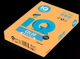 Spalvotas biuro popierius IQ. A4. 80g. NEOOR. neoninės oranžinės spalvos. 500 lapų