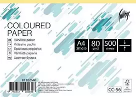 Spalvotas biuro popierius College A4, 80g, šviesiai geltonos spalvos, 500 lapų