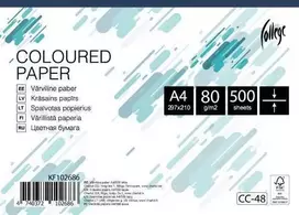 Spalvotas biuro popierius College A4, 80g, tamsiai mėlynos spalvos, 500 lapų