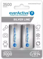 Įkraunamos Baterijos - everActive R14/C Ni-MH 3500 mAh 2 vnt.