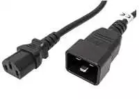 „PremiumCord“ maitinimo kabelis 230 V 10 A, 1 m ilgio, su IEC 320 C13 - IEC 320 C20 jungtimis