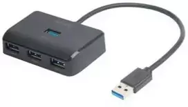 USB-A šakotuvas DELTACO , 5Gbps, 4x USB-A, juodas / UH-735 / 1902426