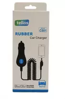 Įkroviklis automobilinis Tellos "Rubber" C001 iPhone 5/5S/SE/6/6S/7/7 Plus/8/8 Plus/X (1A) juodas