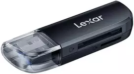 „Lexar“ kortelių skaitytuvas SD/MicroSD/SDHC/SDXC, dviejų lizdų, USB-A, USB 3.2 Gen1, iki 104MB/s