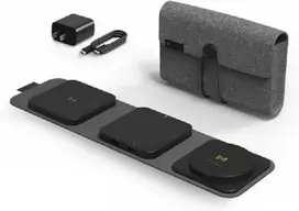 mophie-3in1 travel charger MagSafe su adapteriu EU Juodas