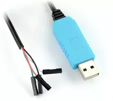 USB adapteris laidams su lizdu, su USB-UART keitikliu PL2303, Waveshare 7965