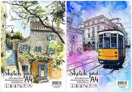 Albumas eskizams, A4, 65 lapai, 80 gsm, lygūs vidiniai lapai, su spirale viršuje