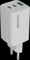 CANYON įkroviklis CU65ACC GaN 65W 2xPD 1xQC EU Baltas