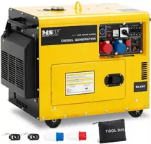 MSW Dyzelinių generatorių komplektas ant ratų 230/400 V 7500 W 8,75 kVA 16 l