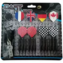 Darts MASTER Juodas 18g (12 smiginių, 100 antgalių)